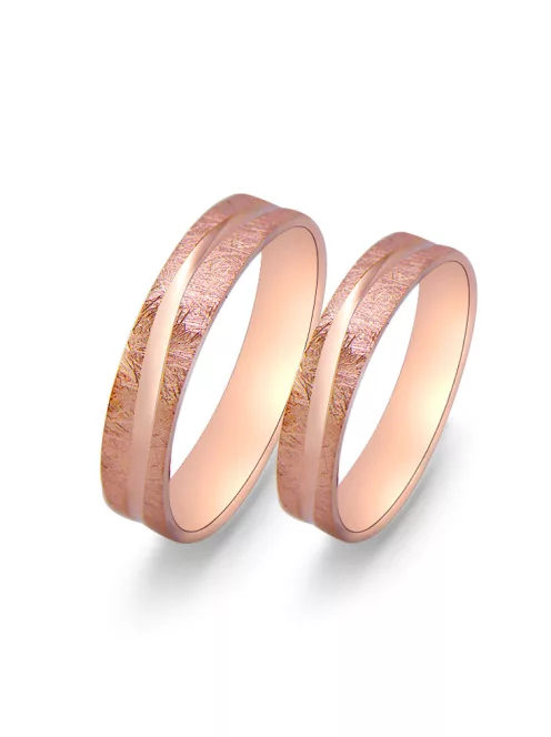 Arany karikagyűrű pár ISF72-60515r rozé arany