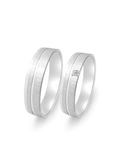   Arany karikagyűrű pár ISF72-60544fc cirkóniával fehér arany