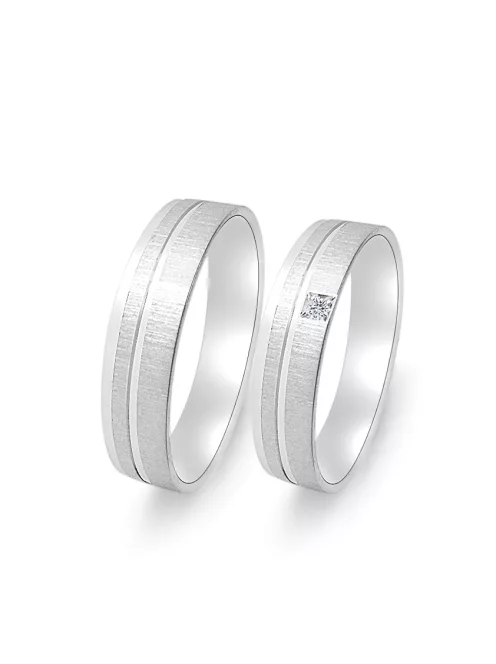 Arany karikagyűrű pár ISF72-60544fc cirkóniával fehér arany
