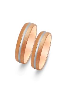   Arany karikagyűrű pár ISF72-60925rfr rozé és fehér arany