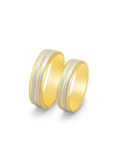   Arany karikagyűrű pár ISF72-61013sfs fehér és sárga arany