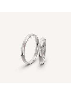   Arany karikagyűrű pár 0,015ct Classic LF1-3MM fehér arany