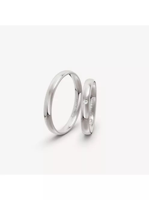 Arany karikagyűrű pár 0,015ct Classic LF1-3MM fehér arany