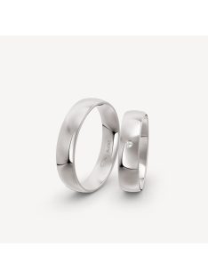   Arany karikagyűrű pár Classic LF1-5MMgyf cirkóniával fehér arany