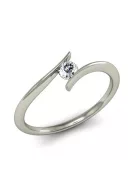 Gyűrűguru eljegyzési gyűrű  0.07ct szintetikus gyémánttal MX039 