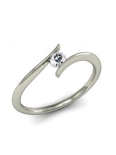   Gyűrűguru eljegyzési gyűrű  0.07ct szintetikus gyémánttal MX039 
