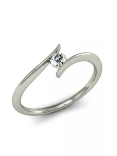   Gyűrűguru eljegyzési gyűrű  0.07ct szintetikus gyémánttal MX039 