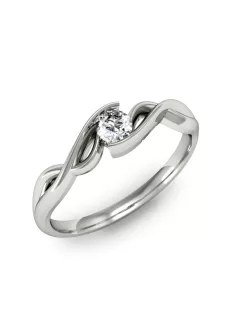   Gyűrűguru eljegyzési gyűrű 0.1ct szintetikus gyémánttal MX040 