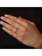 Gyűrűguru eljegyzési gyűrű 0.1ct szintetikus gyémánttal MX040 