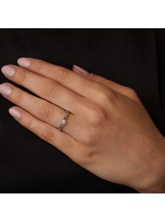   Gyűrűguru eljegyzési gyűrű 0.1ct szintetikus gyémánttal MX040 