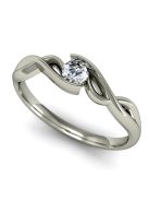 Gyűrűguru eljegyzési gyűrű 0.1ct szintetikus gyémánttal MX040 