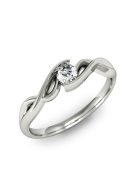 Gyűrűguru eljegyzési gyűrű 0.1ct szintetikus gyémánttal MX040 