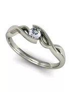 Gyűrűguru eljegyzési gyűrű 0.1ct szintetikus gyémánttal MX040 