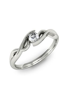   Gyűrűguru eljegyzési gyűrű 0.1ct H/SI gyémánttal MX040 