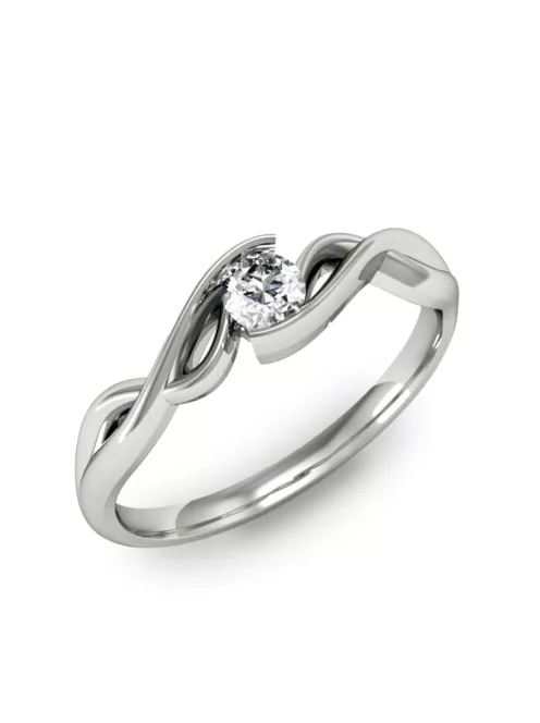 Gyűrűguru eljegyzési gyűrű 0.1ct I/SI gyémánttal MX040 