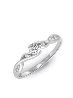   Gyűrűguru eljegyzési gyűrű 0.1ct szintetikus gyémánttal MX043 