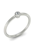Gyűrűguru eljegyzési gyűrű  0.07ct szintetikus gyémánttal MX047 