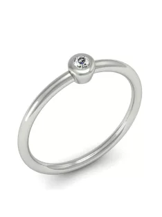   Gyűrűguru eljegyzési gyűrű  0.07ct szintetikus gyémánttal MX047 