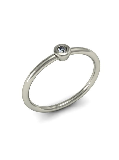 Gyűrűguru eljegyzési gyűrű  0.07ct szintetikus gyémánttal MX047 