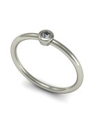 Gyűrűguru eljegyzési gyűrű  0.07ct szintetikus gyémánttal MX047 