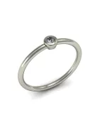 Gyűrűguru eljegyzési gyűrű  0.07ct szintetikus gyémánttal MX047 