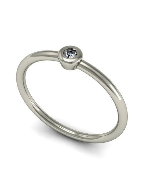 Gyűrűguru eljegyzési gyűrű  0.07ct szintetikus gyémánttal MX047 