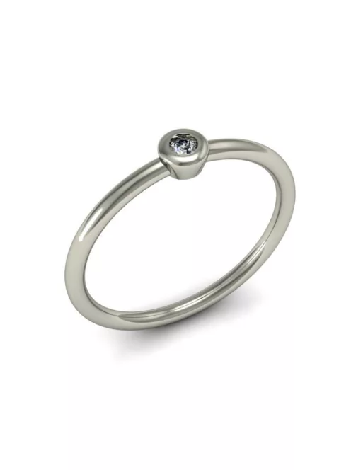 Gyűrűguru eljegyzési gyűrű  0.07ct szintetikus gyémánttal MX047 
