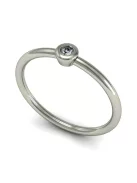 Gyűrűguru eljegyzési gyűrű  0.07ct szintetikus gyémánttal MX047 
