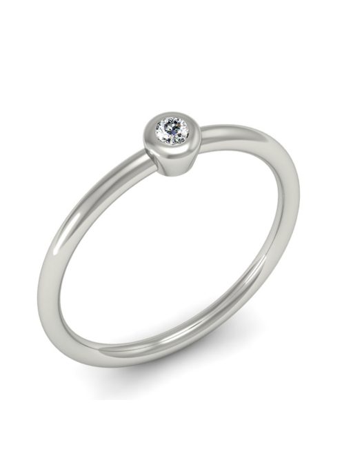 Gyűrűguru eljegyzési gyűrű  0.07ct H/SI gyémánttal MX047 