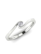 Gyűrűguru eljegyzési gyűrű  0.07ct szintetikus gyémánttal MX049 