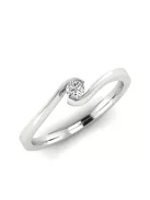 Gyűrűguru eljegyzési gyűrű  0.07ct szintetikus gyémánttal MX049 