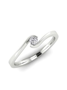   Gyűrűguru eljegyzési gyűrű  0.07ct szintetikus gyémánttal MX049 