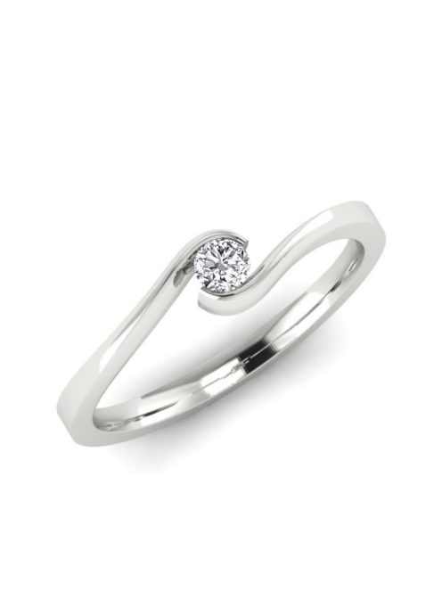 Gyűrűguru eljegyzési gyűrű  0.07ct szintetikus gyémánttal MX049 