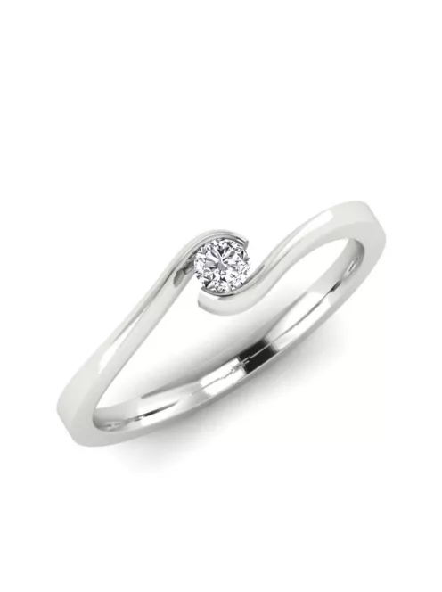 Gyűrűguru eljegyzési gyűrű  0.07ct szintetikus gyémánttal MX049 