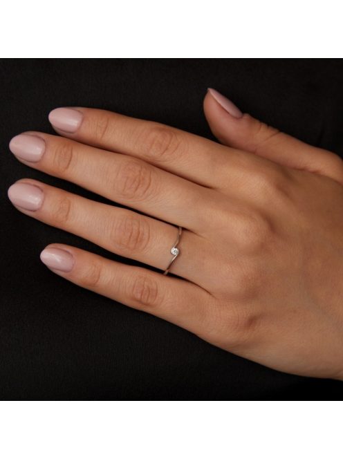 Gyűrűguru eljegyzési gyűrű  0.07ct szintetikus gyémánttal MX049 