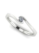 Gyűrűguru eljegyzési gyűrű  0.07ct szintetikus gyémánttal MX049 
