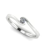 Gyűrűguru eljegyzési gyűrű  0.07ct szintetikus gyémánttal MX049 