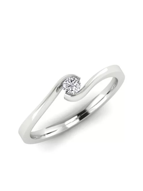 Gyűrűguru eljegyzési gyűrű  0.07ct I/SI gyémánttal MX049 