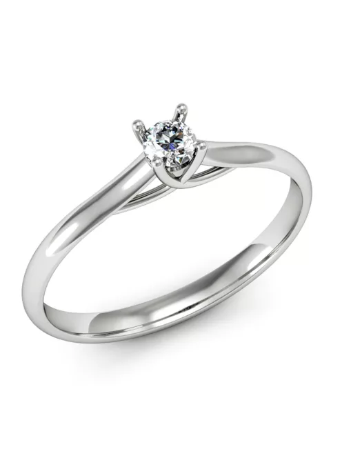 Gyűrűguru eljegyzési gyűrű  0,07Ct szintetikus gyémánttal MX062 