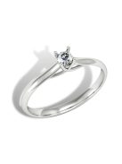 Gyűrűguru eljegyzési gyűrű  0,07Ct szintetikus gyémánttal MX062 