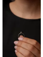 Gyűrűguru eljegyzési gyűrű  0,07Ct szintetikus gyémánttal MX062 