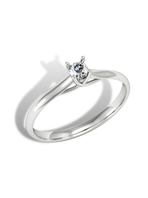 Gyűrűguru eljegyzési gyűrű  0,07Ct szintetikus gyémánttal MX062 