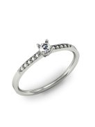 Gyűrűguru eljegyzési gyűrű 0.1ct szintetikus gyémánttal MX068 