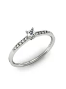 Gyűrűguru eljegyzési gyűrű 0.1ct szintetikus gyémánttal MX068 