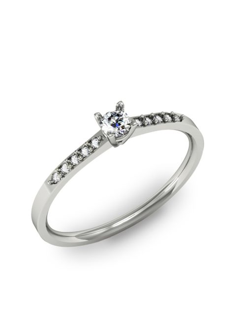 Gyűrűguru eljegyzési gyűrű 0.1ct szintetikus gyémánttal MX068 