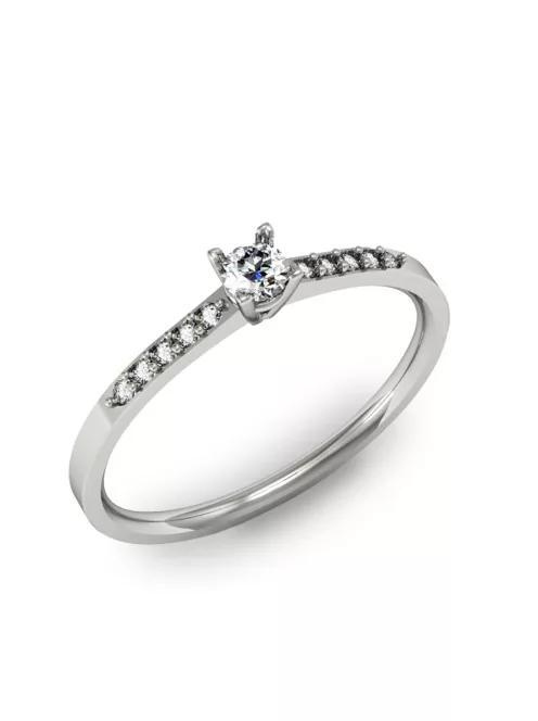 Gyűrűguru eljegyzési gyűrű 0.1ct szintetikus gyémánttal MX068 