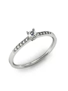 Gyűrűguru eljegyzési gyűrű 0.1ct I/SI gyémánttal MX068 