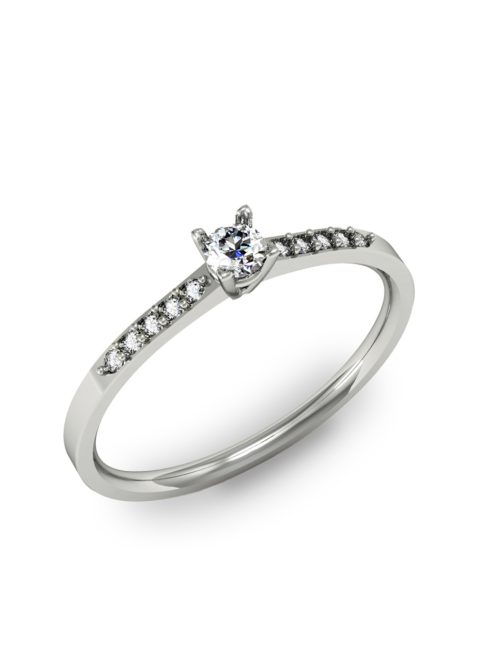 Gyűrűguru eljegyzési gyűrű 0.1ct H/SI gyémánttal MX068 