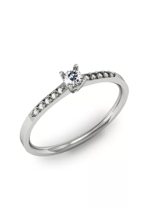 Gyűrűguru eljegyzési gyűrű 0.1ct I/SI gyémánttal MX068 