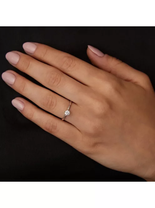 Gyűrűguru eljegyzési gyűrű 0.2ct szintetikus gyémánttal OLG 103 